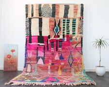 5x9 Handmade Pink Moroccan Berber Shag Wool Rug Beni Ourain Rug picture