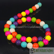 Mixed Color Howlite Turquoise Gemstone Round Beads 4mm 6mm 8mm 10mm 12mm 16