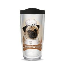 FREEHEART 22oz Lustran Tumbler - Pug with black lid picture