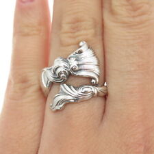 WALLACE Sterling Silver Vintage 1950 Romance of The Sea Adjustable Ring Size 6 picture