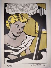 Roy Lichtenstein COA Vintage Signed Art Print on Paper Limited Edition Signed picture