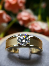1.50CT Round Cut Lab Grown Diamond IGI CERTIFIED Wedding Ring 14k Yellow Gold picture