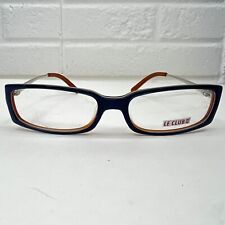 Le Club Y006 3052 Eyeglasses Frames Navy Orange  Full Rim 52-17-135 H2781 picture