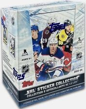 2023 2024 Topps NHL Sticker Collection Factory Sealed Box 50 Packs 250 Stickers picture