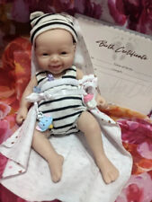7 Inch Micro Preemie Full Body Baby Doll Silicone Smile Mini Reborn Doll New picture