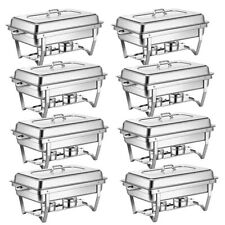 8 Pack 9.5 QT Stainless Steel Chafer Chafing Dish Sets Bain Marie Food Warmer picture