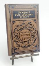 Barrow-Sermons On Evil Speaking/Cassell's National Library-Antique 1887 Book picture