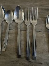 Ikea IKE12 Ridges 10 Pc Knives Forks Spoons Stainless Steel Flatware Set Korea picture