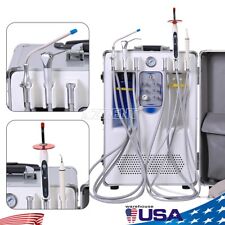 Portable Mobile Dental Delivery Unit System Cart Suction Air Compressor 4Hole US picture
