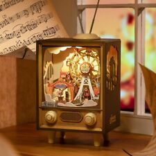 Rolife DIY Wooden Sunset Carnival Music Box Puzzle Dollhouse LED Building Toys picture