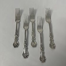 5- 1847 Rogers Bros  CHARTER OAK Silver Plate  Dinner Forks Ca. 1906 Monogramed picture