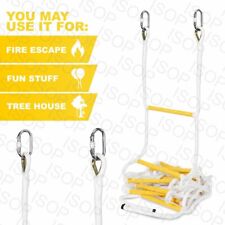 ISOP Emergency Fire Escape Ladder 2-4 Storey Rope Ladder with Hooks - Reusable picture