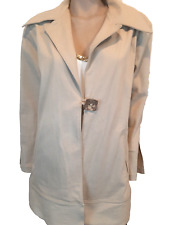 Vintage 1980s Gene Ewing Bis Beige One Button Jacket Womens Size Small picture