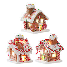 Christmas Gingerbread Small House Pendant Glowing Christmas Hangings Ornaments picture