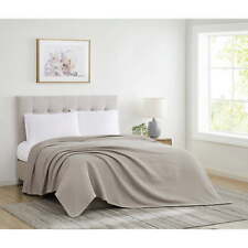 Heritage Cotton Waffle Khaki King Blanket, Machine washable, Soft, solid color picture