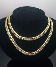 REAL 10K Yellow Gold Miami Cuban Mens Necklace 6mm 28 Inch  picture