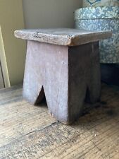Antique Primitive Wooden Cricket Stool Fireplace Bench Crock Riser picture