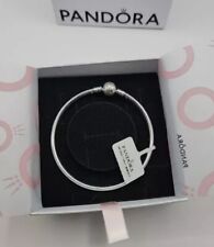 New Pandora Moments Bangle Bracelet Heart Or Ball Clasp Available W/ Tags picture