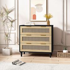 3-Drawers Rattan Storage Cabinet picture