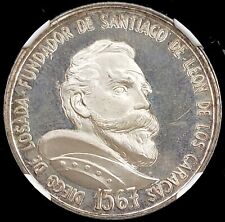 VENEZUELA  1567-1967 ☆ PURE SILVER  MEDAL☆ NGC PF-65 ULTRA CAMEO ☆ SCARCE picture