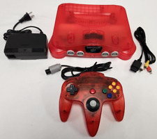 Vtg N64 Funtastic Watermelon Translucent RED Nintendo-64 Gaming Console System A picture
