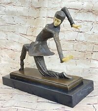 SUPERB Vintage Art Deco Bronze of a Dancer Lady Signed STUNNING picture