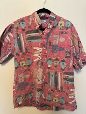 Vintage Reyn Spooner Hawaiian Shirt Mens Large Button Up Short Sleeve Fish Desig picture