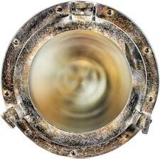 Rustic Vintage Shipwrecked Artificially  Ship's Porthole Mirror | Pirate's picture