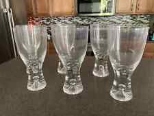 Vintage Iittala Tapio Finland Bubble Stem Lot of 6 Water Glass Goblet 5 1/4