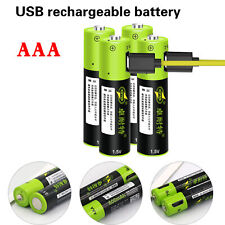 Rechargeable 2/4/8x AAA 600mAh Li-Po Battery 5V USB Charging ZNTER Lithium picture