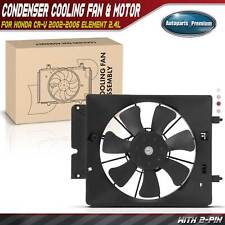 A/C Condenser Cooling Fan Assembly w/ Motor for Honda CR-V 02-06 Element L4 2.4L picture