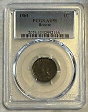 1864 PCGS AU55 Bronze One Cent Indian Head Coin picture