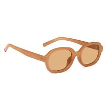 Oval Small Frame Vintage Trendy Hip Hop Women's Brown Female Y2K Sunglasses picture