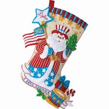 Bucilla® Stars & Stripes Santa Stocking Kit picture
