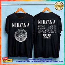 SALE_Nirvana Bleach Fudge Packin 1989 Vintage 2 Sided T-Shirt Size S-5XL picture