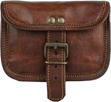 Handmade Leather Brown Small Bumbag Belt Travel Pouch Purse For Men and Women2 picture