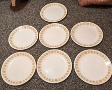 Lot Of 7 Vintage Corelle Butterfly Gold Salad Plates  picture