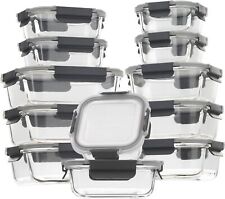 24-Piece Glass Food Storage Containers with Snap Locking Lid Glass Meal Prep Set picture