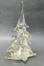 Rare MURANO Italy Art Glass Tier Clear Gold Crystal CHRISTMAS TREE picture