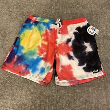 Neff Mens Swim Trunks XL Shorts Tie Dye 18” Length Pockets No Liner Shorts NWT picture