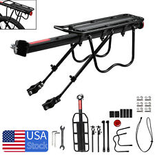 Rear Bike Rack Cargo Rack Alloy Luggage Carrier Bicycle 110 Lbs Capacity Holder picture