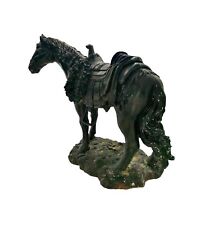 Horse Sculpture Large Cast Aluminum Statue Vintage Western Decor picture