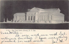 Main Branch of Public Library, Manhattan, New York City, 1906 postcard, used  picture