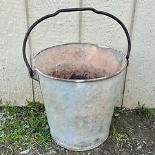 Vintage Farmhouse Bucket Galvanized Metal Pail picture