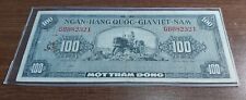 1955 South Viet Nam 100 Dong National Bank Very Nice Note koad picture