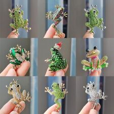 Fashion Lovely Crystal Rhinestone Frog Brooch Pin Women Sweater Badge Jewelry picture