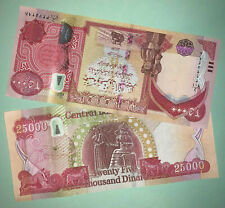 100K of Authentic Iraqi Dinars | 4 x 25K CRISP BANKNOTES | 2020 w New Security  picture