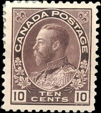 Canada Mint H F-VF 10c Scott #116 1912 King George V Admiral Issue Stamp picture
