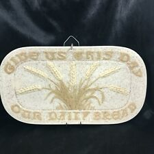 Vintage HOLLAND MOLD Give Us This Day Our Daily Bread 13” Wheat Platter picture
