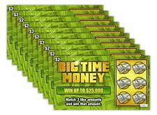 Prank Gag Fake Lottery Tickets Big Time Money 10 Tickets, Each Wins $25,000 picture